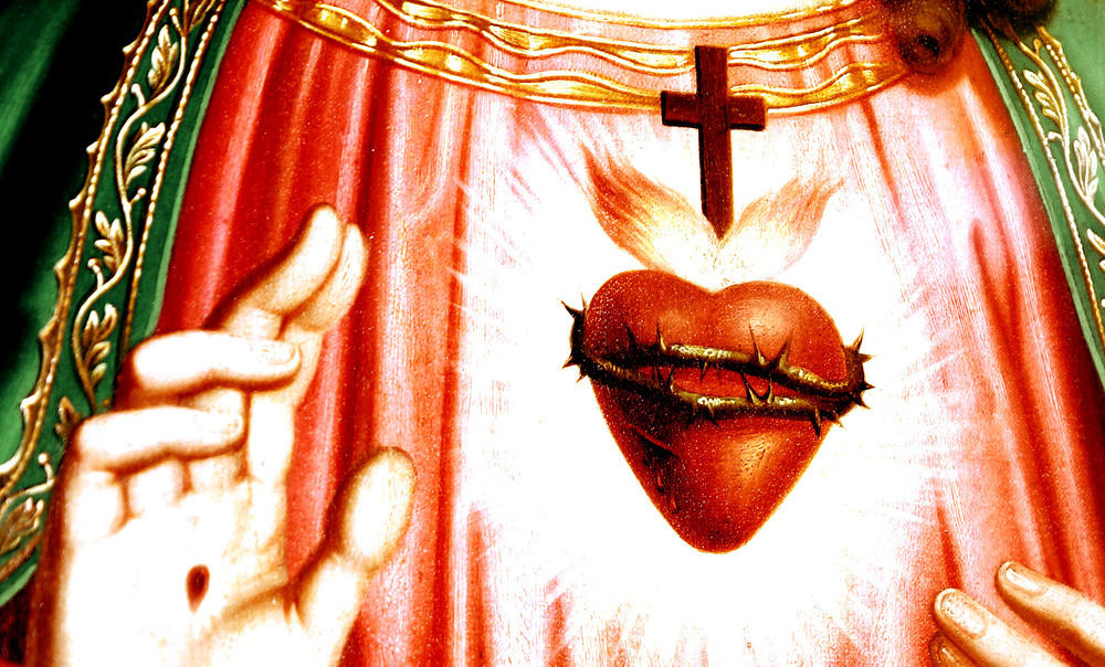 Ausschnitt aus einem Herz-Jesu-Bild
