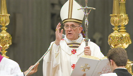 'Katholische Christmette', 'Mit der Gemeinde feiert Papst Franziskus.' Zur Feier der Heiligen Nacht ?bernimmt der ORF wie schon in den vergangenen Jahren die traditionelle Christmette aus dem Petersdom in Rom. Auf einer eigenen Tonspur sendet der ORF