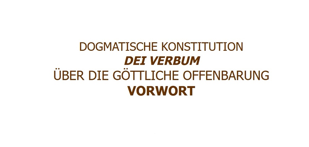 'Dei Verbum' / vatican.va Stichwort: Konzilsdokument 'Dei Verbum'