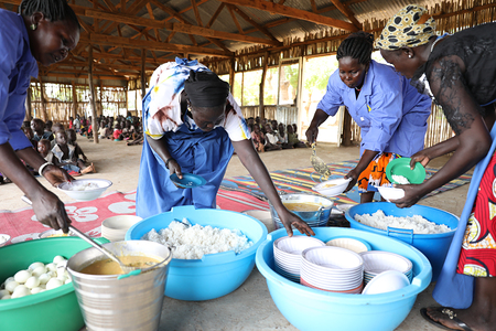 Baby Feeding with St. Vincent de PaulBaby Feeding with St. Vincent de Paul.Baby feeding center where food is prepared and fed to babies and children up to 5 years old. In these pictures: rice, lentils and boiled eggs.