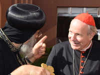 Koptisch-orthodoxer Papst-Patriarch Tawadros II. und Kardinal Christoph Schönborn