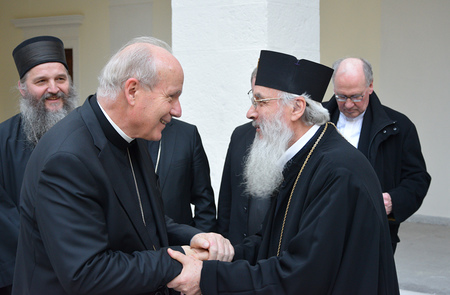 Kardinal Christoph Schönborn u. Metropolit Serafim (Joanta)