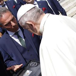 Der SK Rapid zum Besuch beim Papst