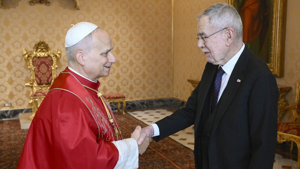 Papst Leo XIV. und Bundespräsident Alexander Van der Bellen